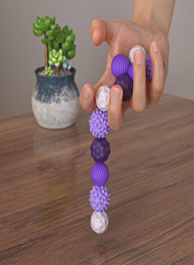 Apiocmy Fidget Toys - 8Pcs Magnetic Attraction Stress Balls with Silicone Shell and Storage Box for Adults - to Calm Restless Hands and Anxious Mind, Silicone Roller Magnet Balls Sensory Adults（Purple - Image 4